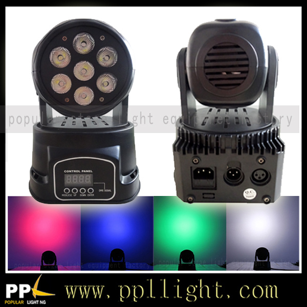 7PCS * 10W 4in1 LED Mini Wash Moving Head Light