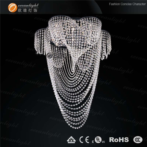 Crystal Low Ceiling Chandelier, LED 7 Colored Chandelier Om923