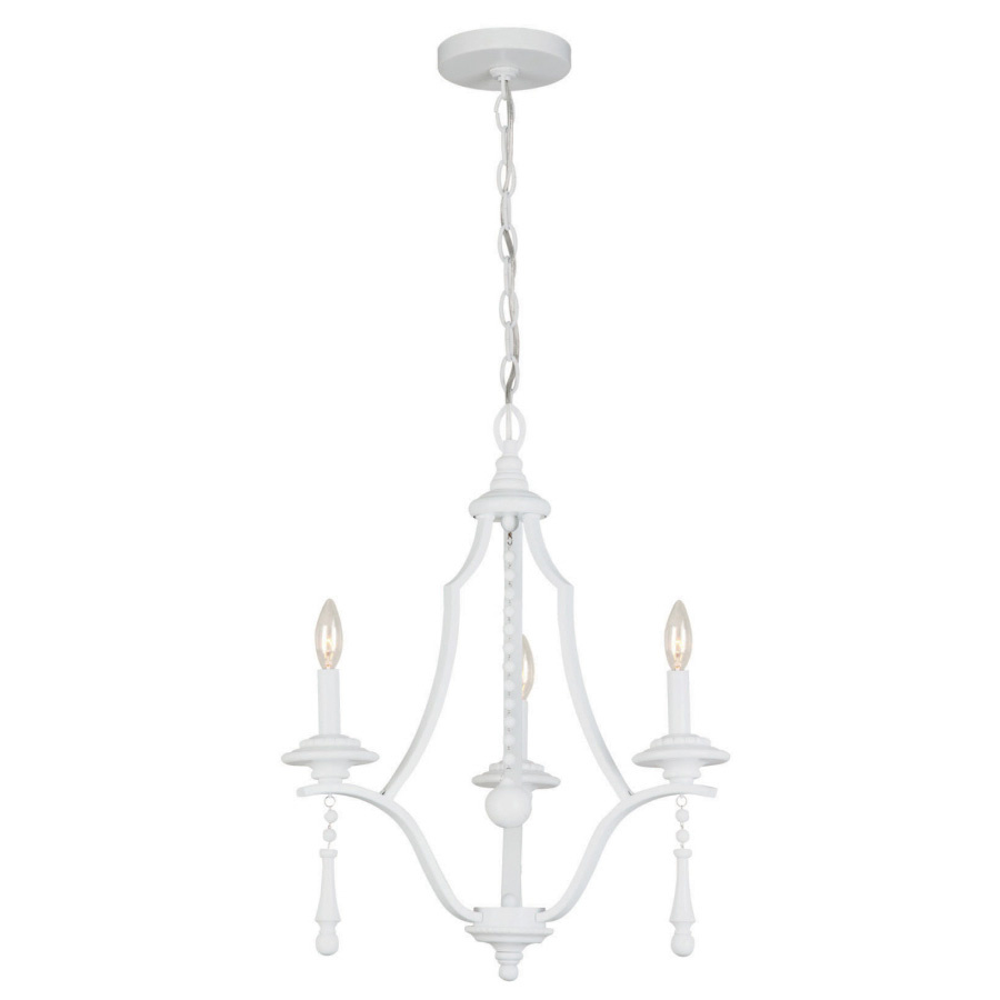 3 Light White Chandelier