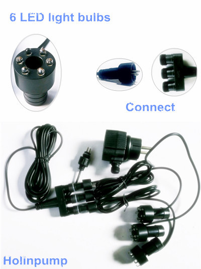Plastic Light Fountain with 6 Bulbs (HL-FK003LED)