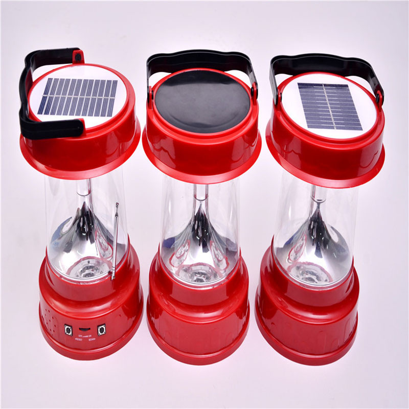 6V/2W LED Portable Solar Camping Light with Charger