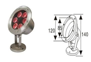 Red Underwater LED Light with Strong Waterproof Lumen 700-800