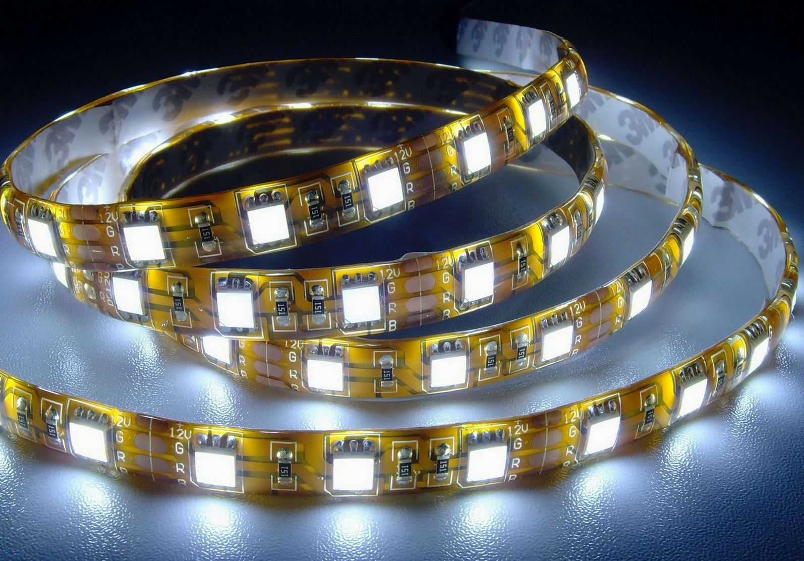 5050 White Flexible LED Strip Light, 60LEDs/M, DC12V, IP65