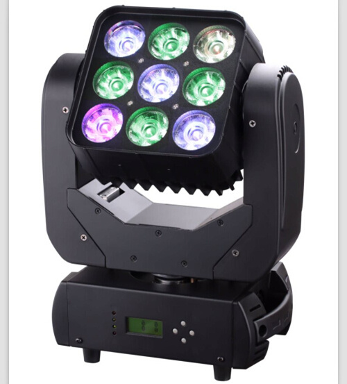 9PCS LED Matrix Beam Moving Head Light