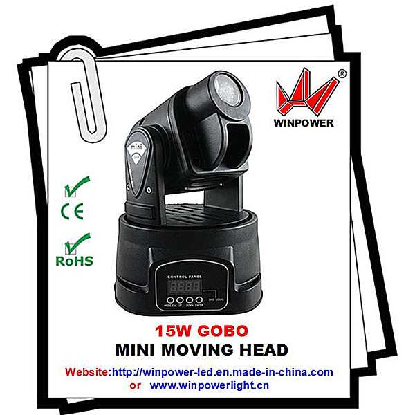 LED Mini 15W Spot Moving Head Light for Stage Light