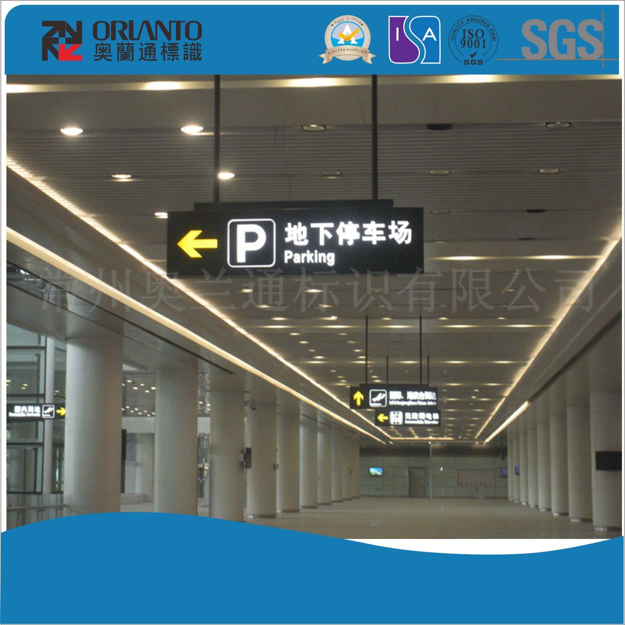 Aluminium Flat Train Station Parking LED Light Box