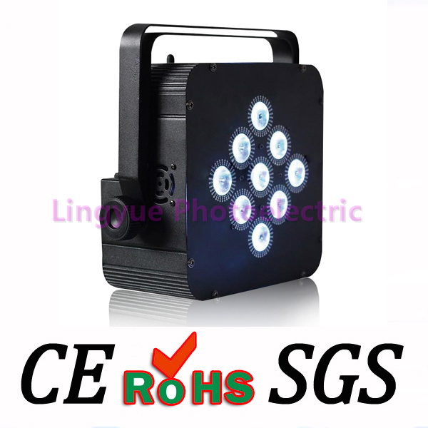 Hot 9X15W 5in1 Wireless Battery LED Flat PAR Light