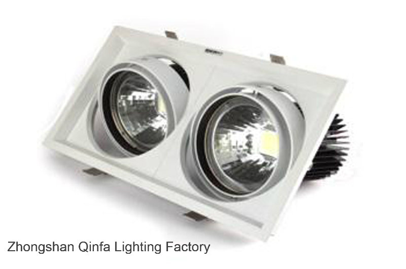 White and Suqare 2*20W LED Down Light with Aluminum