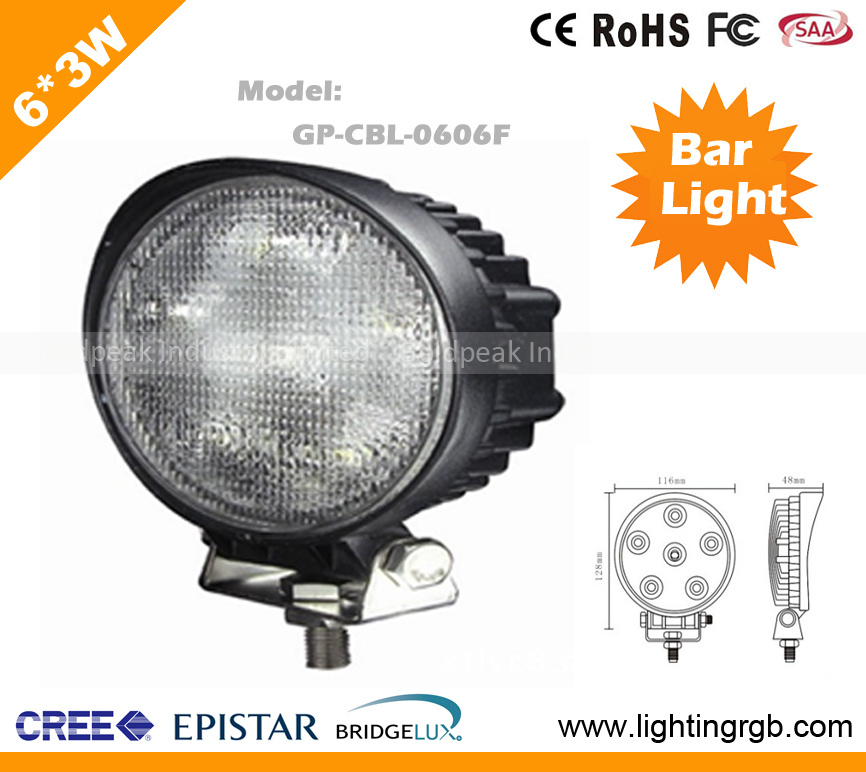 18W IP67 LED Bar Light/ LED Work Light/ LED Car Light
