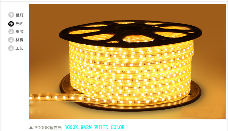 High Voltage 5050SMD LED Strip Light LED