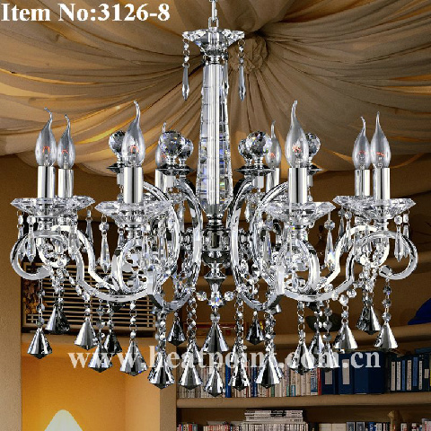 110V-230V Crystal Pendant Chandelier with 8 Lights (HP3126-8)