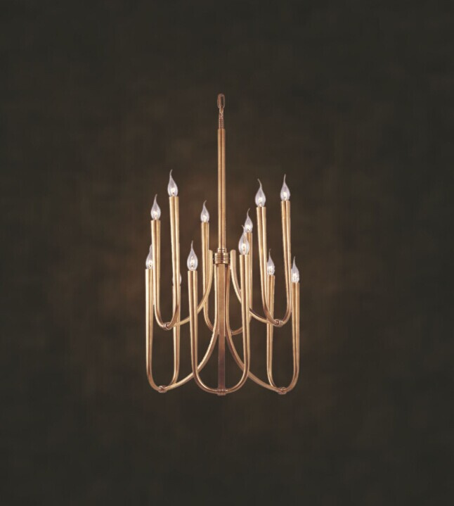 Simple Candle Copper Chandelier (N10029-6-6)