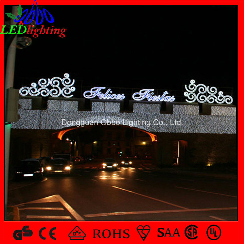 Outdoor Across Christmas LED Skylines Decoration Street Light