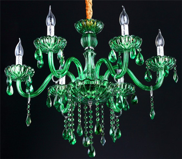 Green Modern K9 Crystal Chandelier