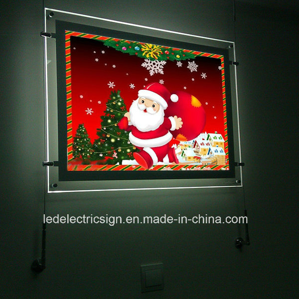 Wall Hanging Crystal Acrylic LED Light Box