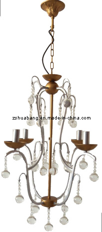 4light Iron & Crystal Chandelier (HBC-9009)