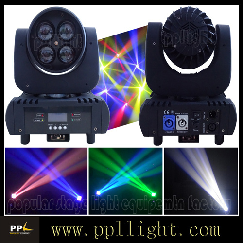 Lens Rotating 4X15W Mini LED Moving Head Beam Light