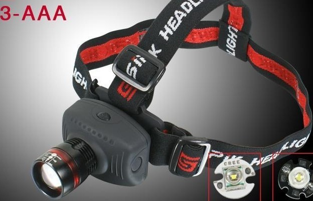 AAA Batteries CREE Q5 LED 180 Lumens Head Lamp