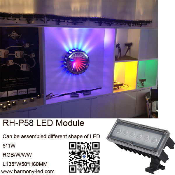 Aluminum 30W DMX512 RGB LED Wall Washer with Address Code