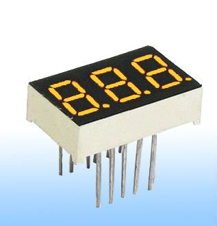 Yellow LED 3- Digit 7- Segment Display