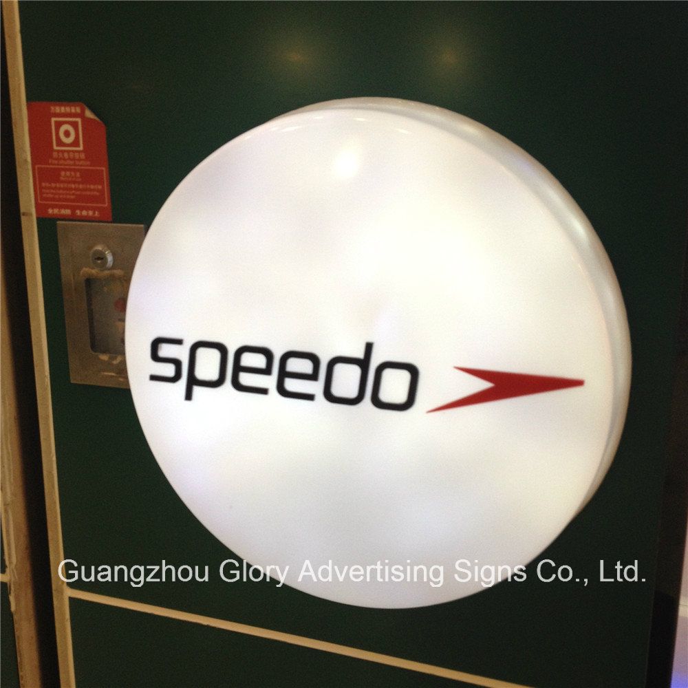 Clear White Round Light Box Sign