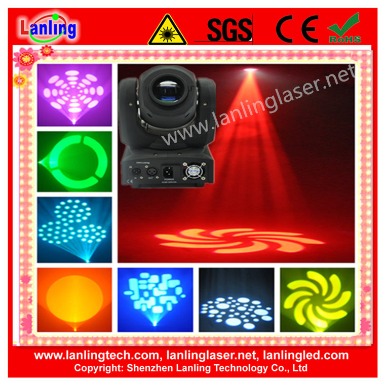 LED Beam Moving Head 8 Gobos RGBW Spot Light Lhet10W