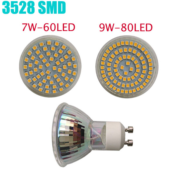 3W MR16 GU10 12V 220V 80LEDs LED Spotlight