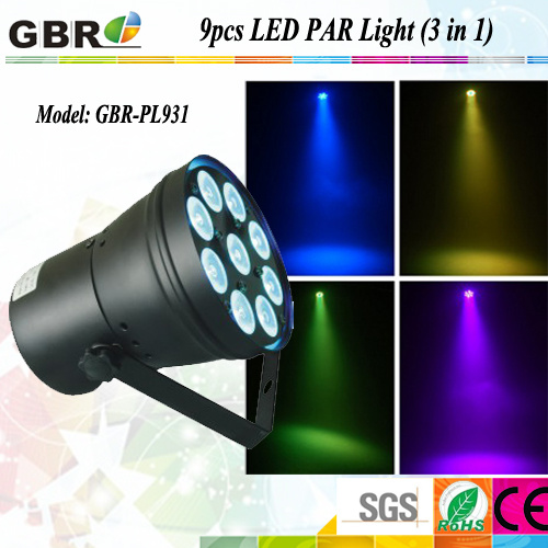 LED Stage Lighting/9PCS X 3W PAR Light LED