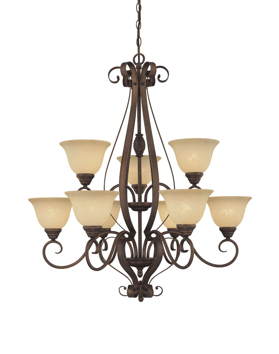 Hot Sale Chandelier with Glass Shade (1259RBZ)