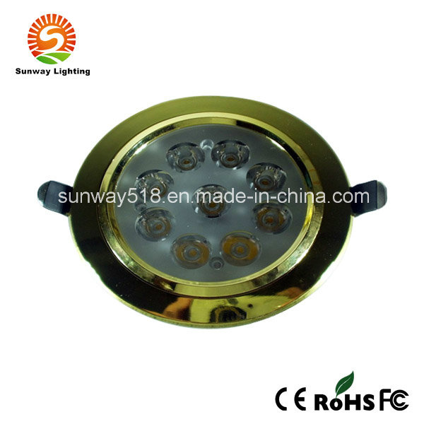 9W Golden Chrome LED Ceiling Light