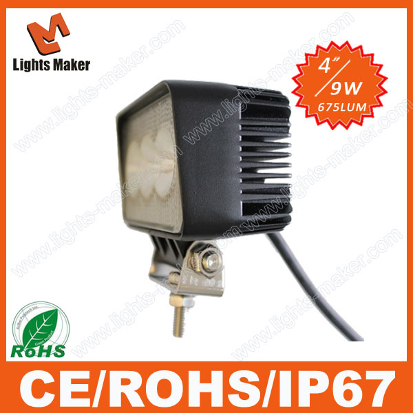 Offroad 9W 6000k White Epistar CE RoHS IP67 LED Work Light for Range Rover Evoque