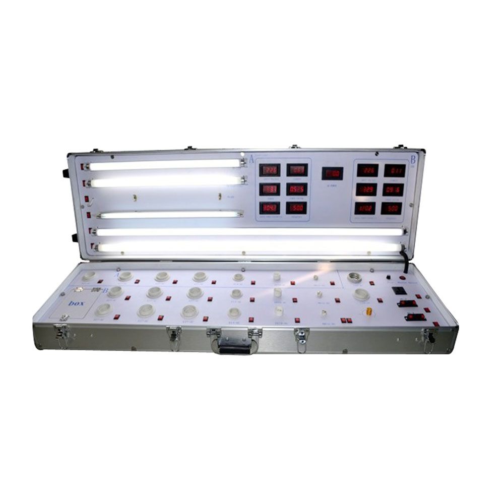 LED Demo Test Case with E27/B22/GU10/MR16/G24/Gu24 Sockets