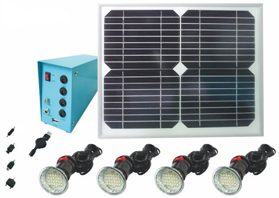Mobile Charger 10W Panel 4PCS LED Lamp Solar Light (MRD306)
