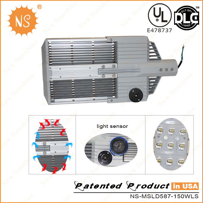 UL CREE 150W Architectual LED Street Light with Light Sense