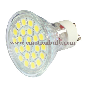 24PCS 5050SMD Glass Cup with Cover 3W GU10 LED Lamp Spotlight Light (EM-GU10-S24E)