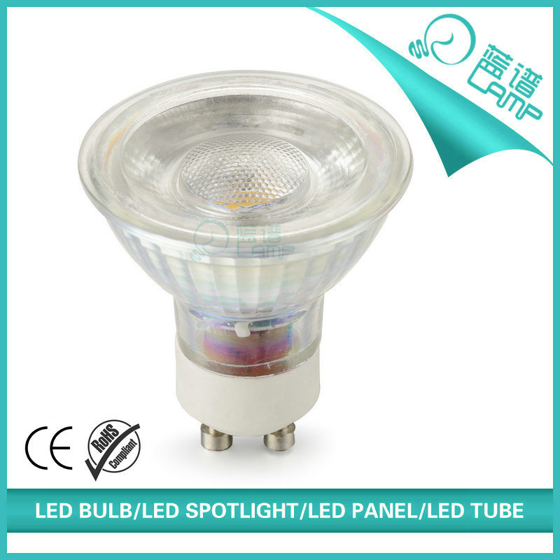 5W COB Glass GU10 LED Bulb