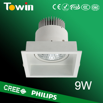 9W LED Down Light, Recessed LED Down Light, Aluminum LED Down Light, Ceiling LED Down Light, Square LED Down Light