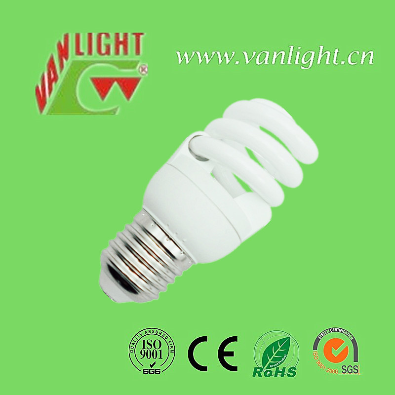 Full Spiral T2-9W E27 CFL Lamp Energy Saving Bulb