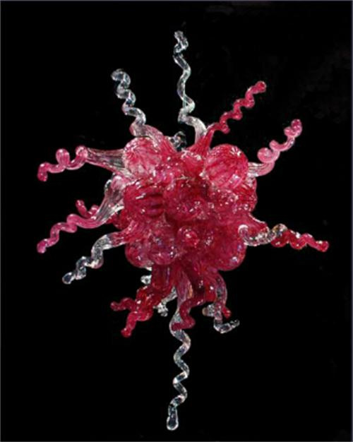 Hand Blown Murano Glass Red Small Glass Chandelier