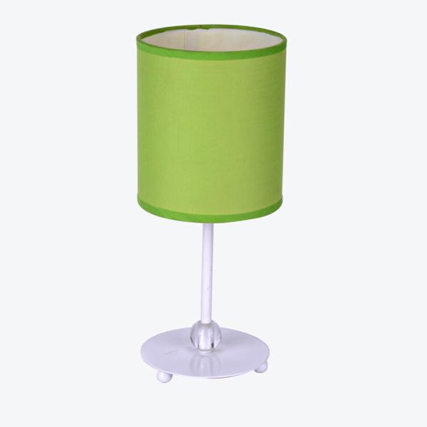 Simple Table Lamp Iron Base Desk Lamp with Gree Collor Fabric Shape Em3110