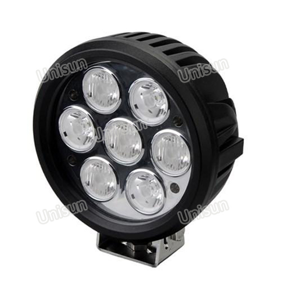 12V/24V 6inch 70W 7X10W CREE LED Flood Work Light, off Road Driving Light, 4X4 Spot Light