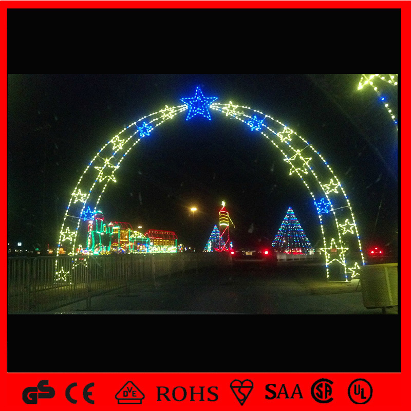 LED Street Decoration Outdoor LED Arch Motif Star Lights