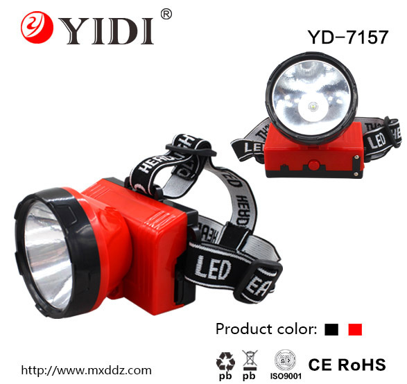 Rechargeable 1 Watt LED Head Light Camping LED Headlamp