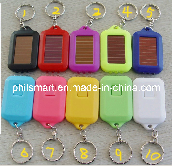 2014 Hotsell Keychain Solar Power LED Flashlight