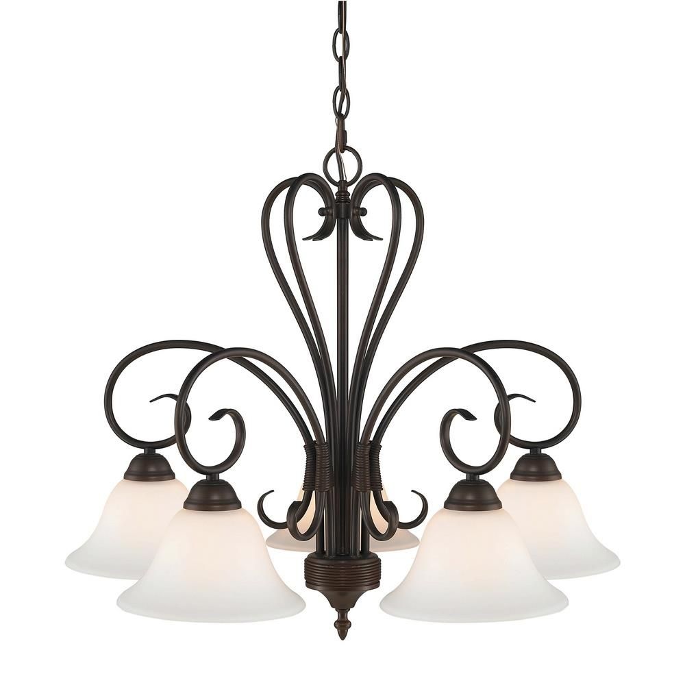 5 Light Oil Rubbed Bronze Finish Chandelier