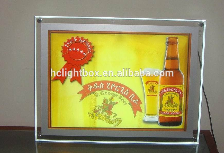Acrylic Crystal Wall-Amount LED Advertising Light Box (Model 1130)