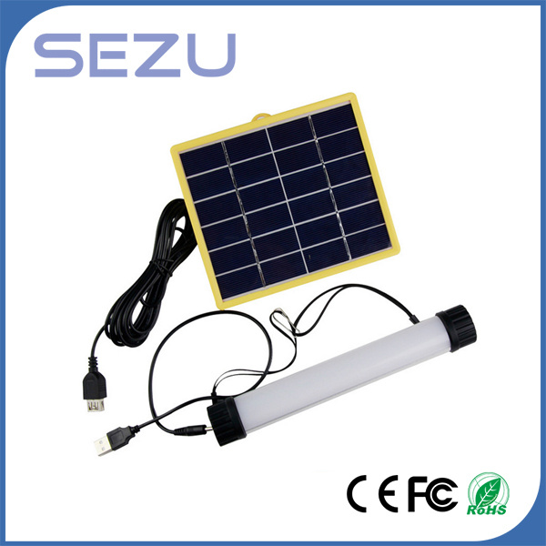 Portable Solar LED Tube Light with Power Bank