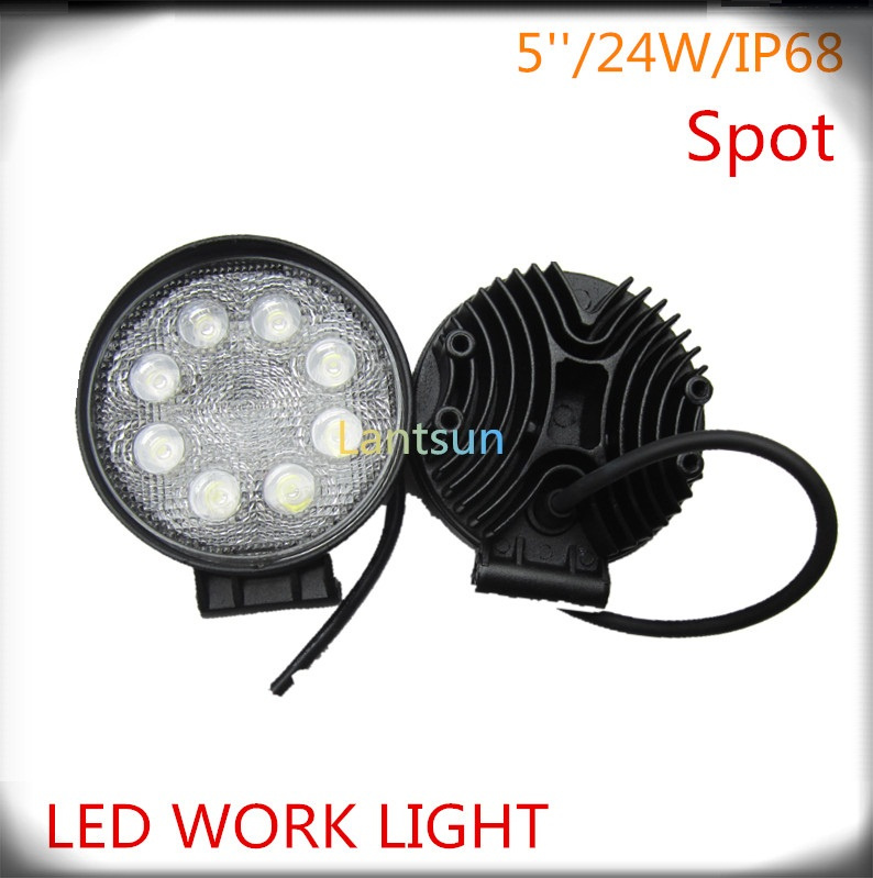 Auto Parts 24W Spot LED Work Light Car Truck Driving Light