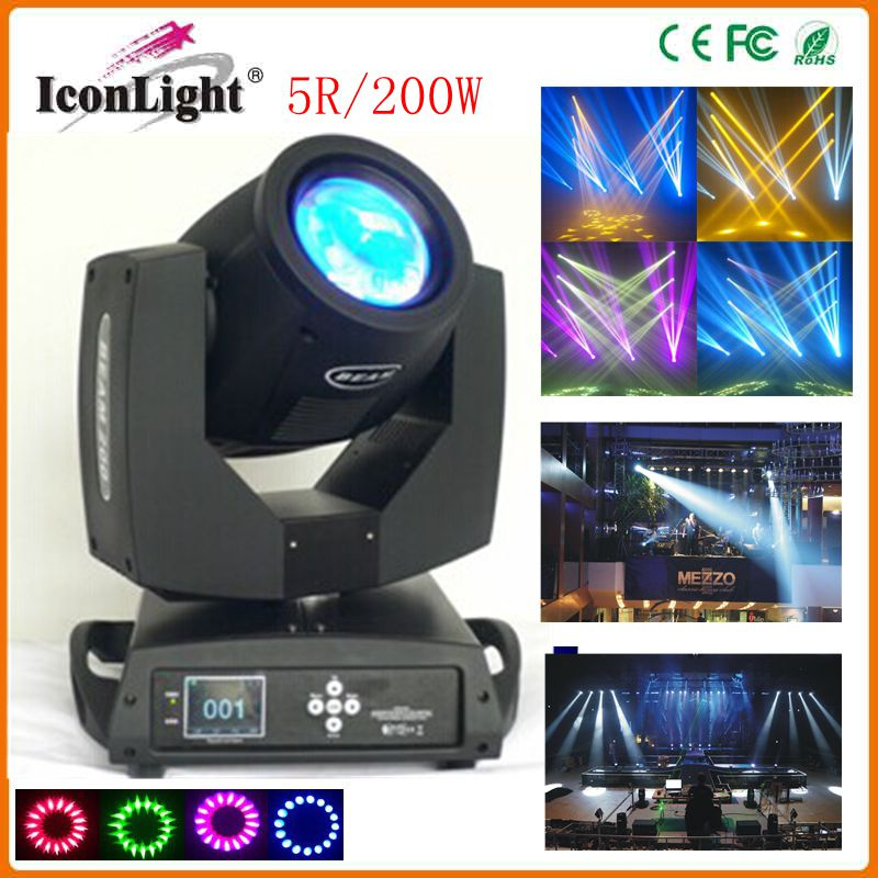 200watt/5r Moving Head Light Projecter 17gobos 14colors Spot Light (ICON-M003)