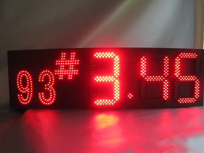 Red Color Outdoor Waterproof LED Petrol Price Display
